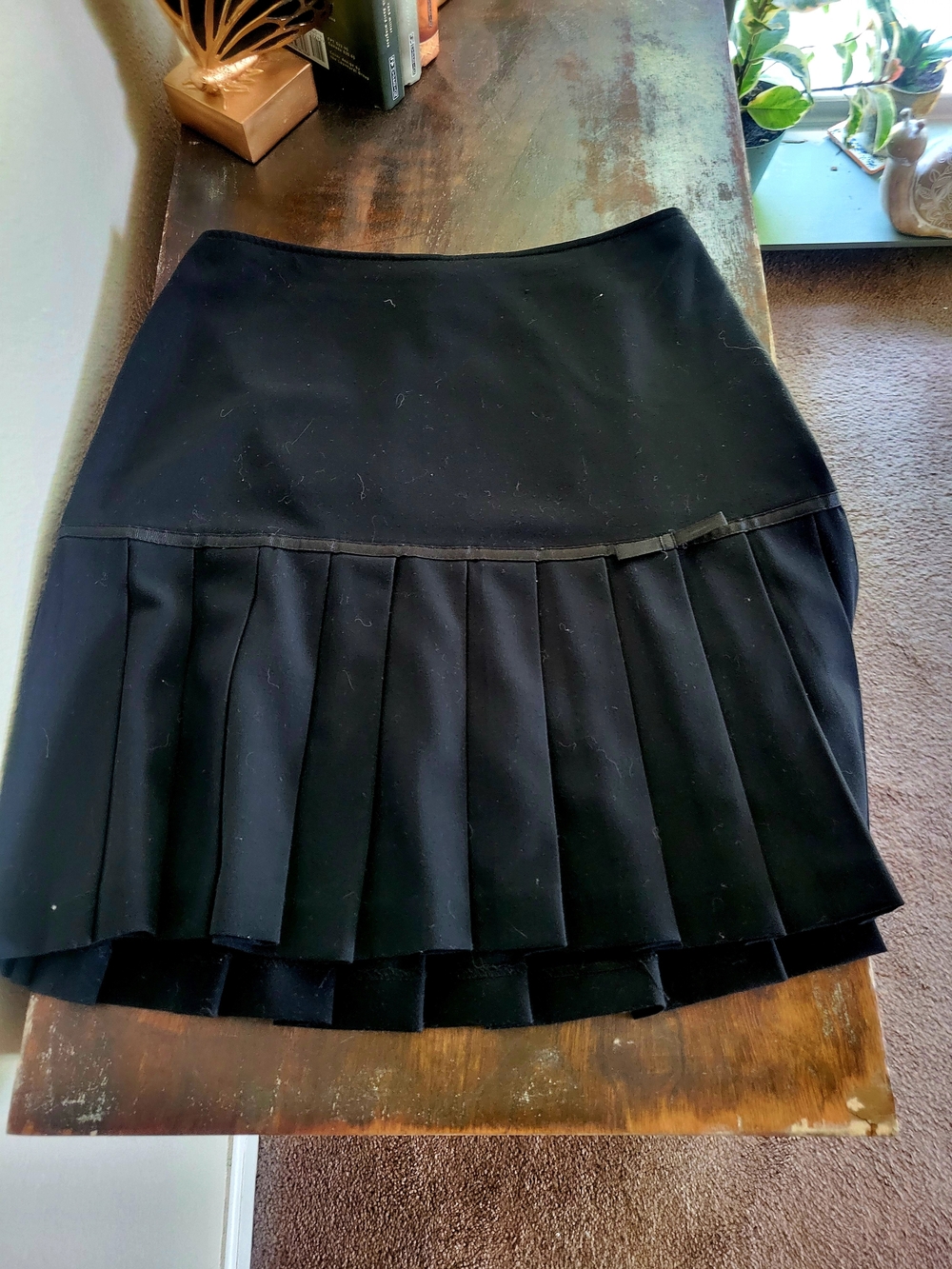 Ingredients Black Pleated Mini Skirt - Classic Women's Skirt Size 6